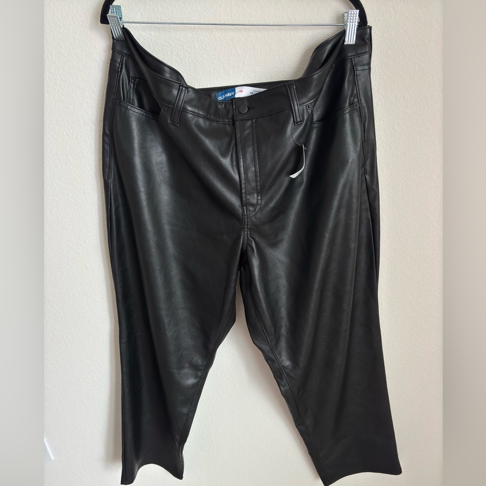 Old Navy High Rise OG Loose Faux Leather